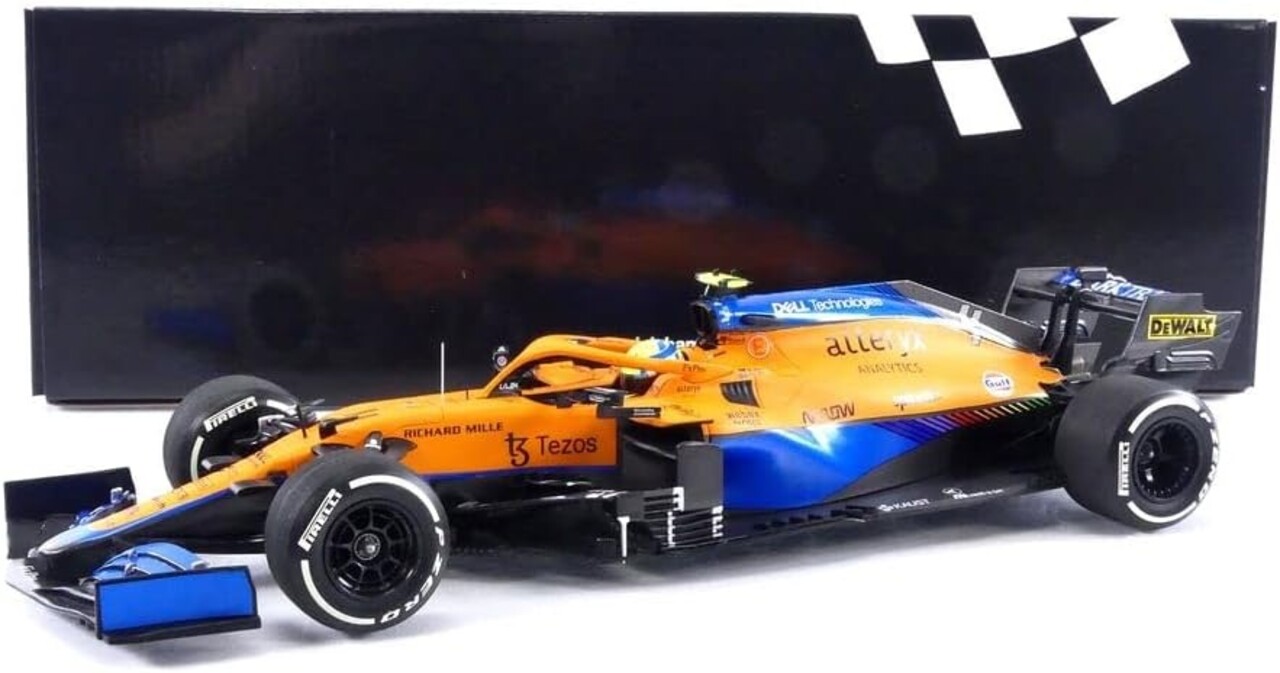 Formule 1 McLaren F1 Team MCL35M #4 (Lando Norris) 2nd Place Italian GP 2021 - 1:18 - Minichamps