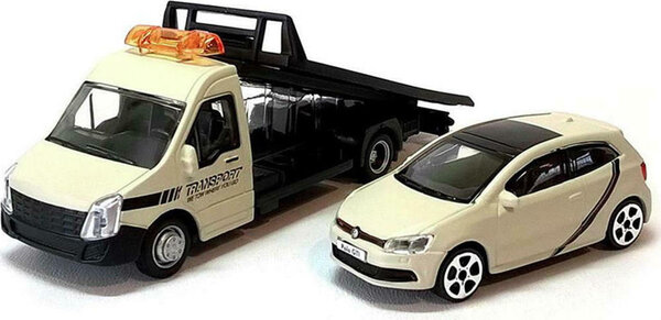 Iveco Iveco Daily Car Transporter Road Service + Volkswagen Polo GTi 1.4 TSi 2010 - 1:43 - Bburago    -