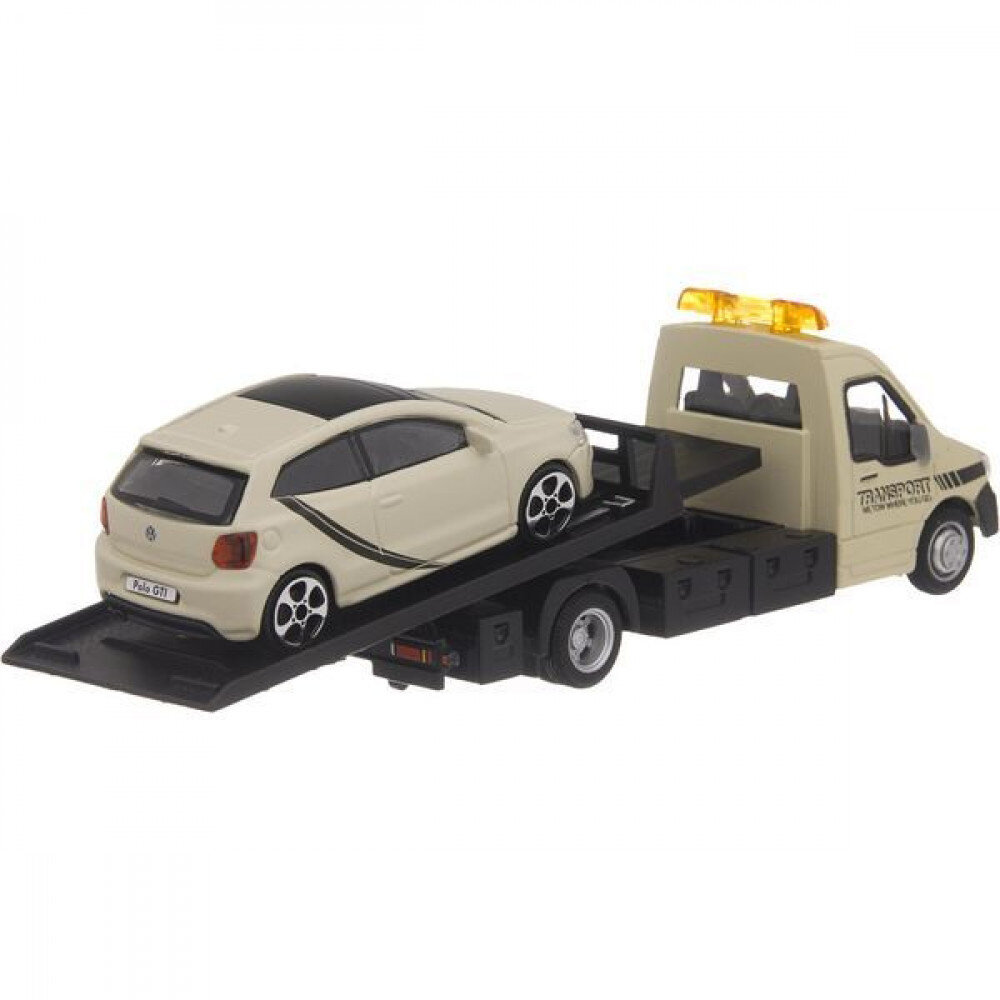 Iveco Iveco Daily Car Transporter Road Service + Volkswagen Polo GTi 1.4 TSi 2010 - 1:43 - Bburago    -