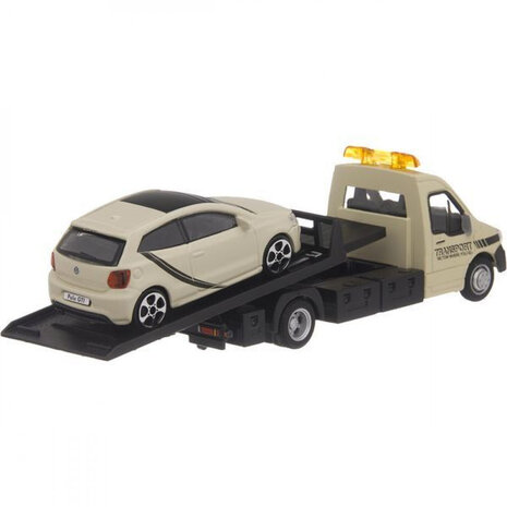 Iveco Iveco Daily Car Transporter Road Service + Volkswagen Polo GTi 1.4 TSi 2010 - 1:43 - Bburago    -