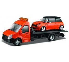 Iveco Iveco Daily Car Transporter Road Service + Mini Cooper S 2006 - 1:43 - Bburago Iveco Iveco Daily Car Transporter Road Service + Mini Cooper S 2006 - 1:43 - Bburago