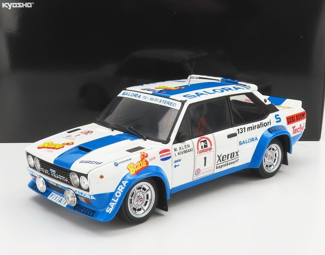 Fiat Fiat 131 Abarth #1 Winner Rally1000 Lakes 1980 - 1:18 - Kyosho Fiat Fiat 131 Abarth #1 Winner Rally1000 Lakes 1980 - 1:18 - Kyosho