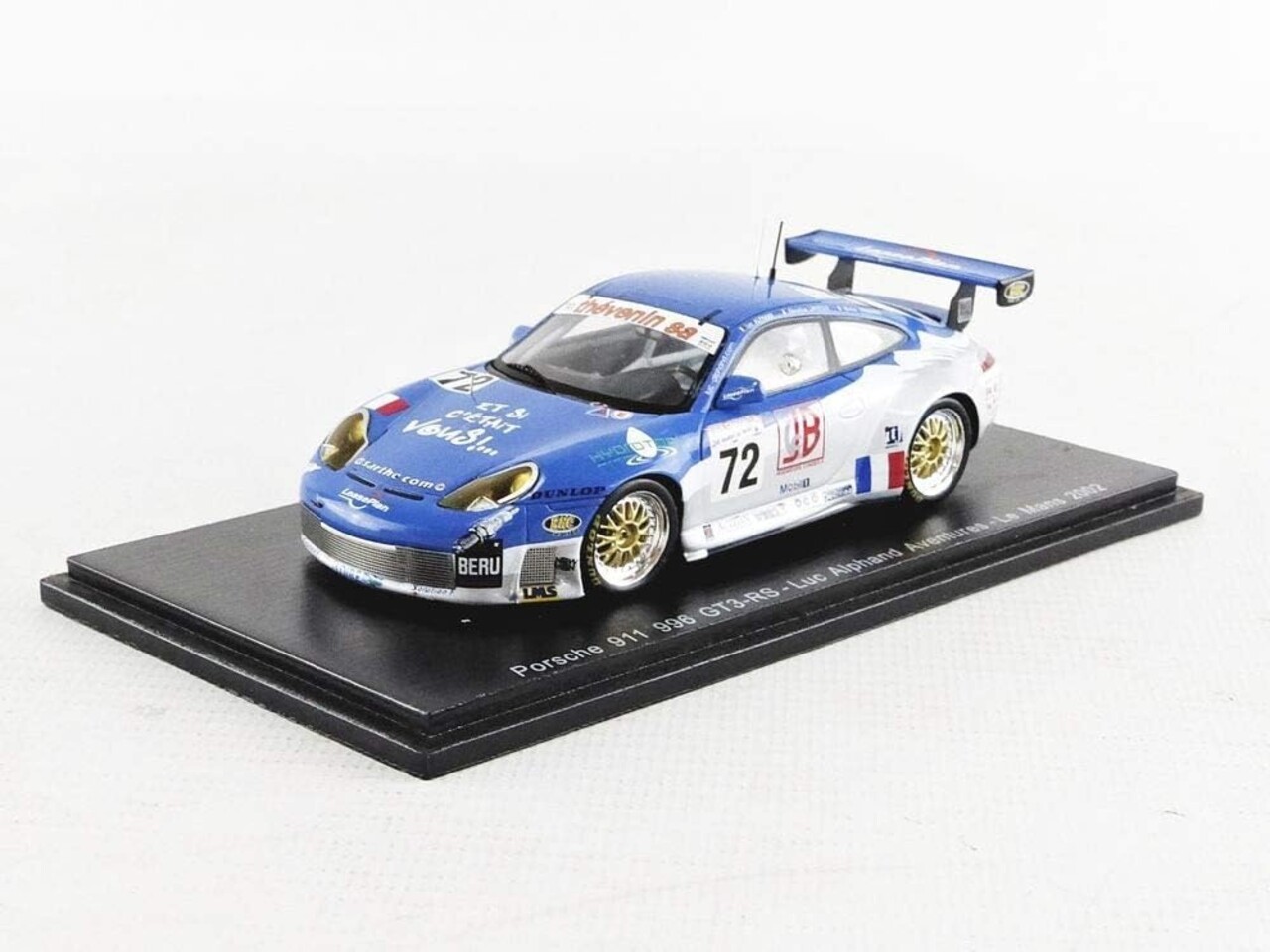Porsche Porsche 911 996 GT3-RS Luc Alphand Aventures #72 Le Mans 2002 - 1:43 - Spark Porsche Porsche 911 996 GT3-RS Luc Alphand Aventures #72 Le Mans 2002 - 1:43 - Spark
