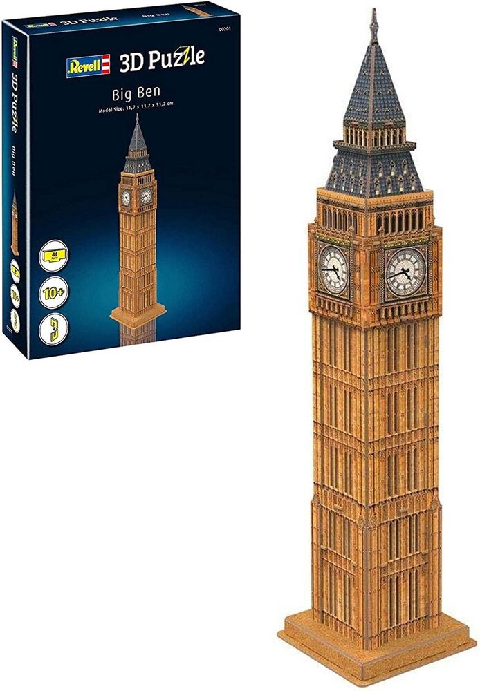 3D Puzzel Big Ben (44 Onderdelen) - Revell 3D Puzzel Big Ben (44 Onderdelen) - Revell