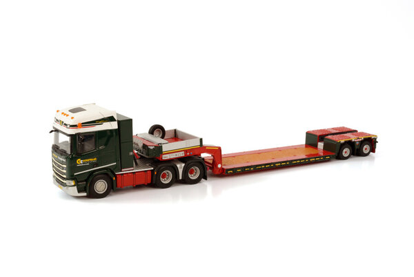 Scania Scania R Highline CR20H 6x4 + Euro Low Loader 2 Axle 'Goudriaan' - 1:50 - WSI Models Scania Scania R Highline CR20H 6x4 + Euro Low Loader 2 Axle 'Goudriaan' - 1:50 - WSI Models