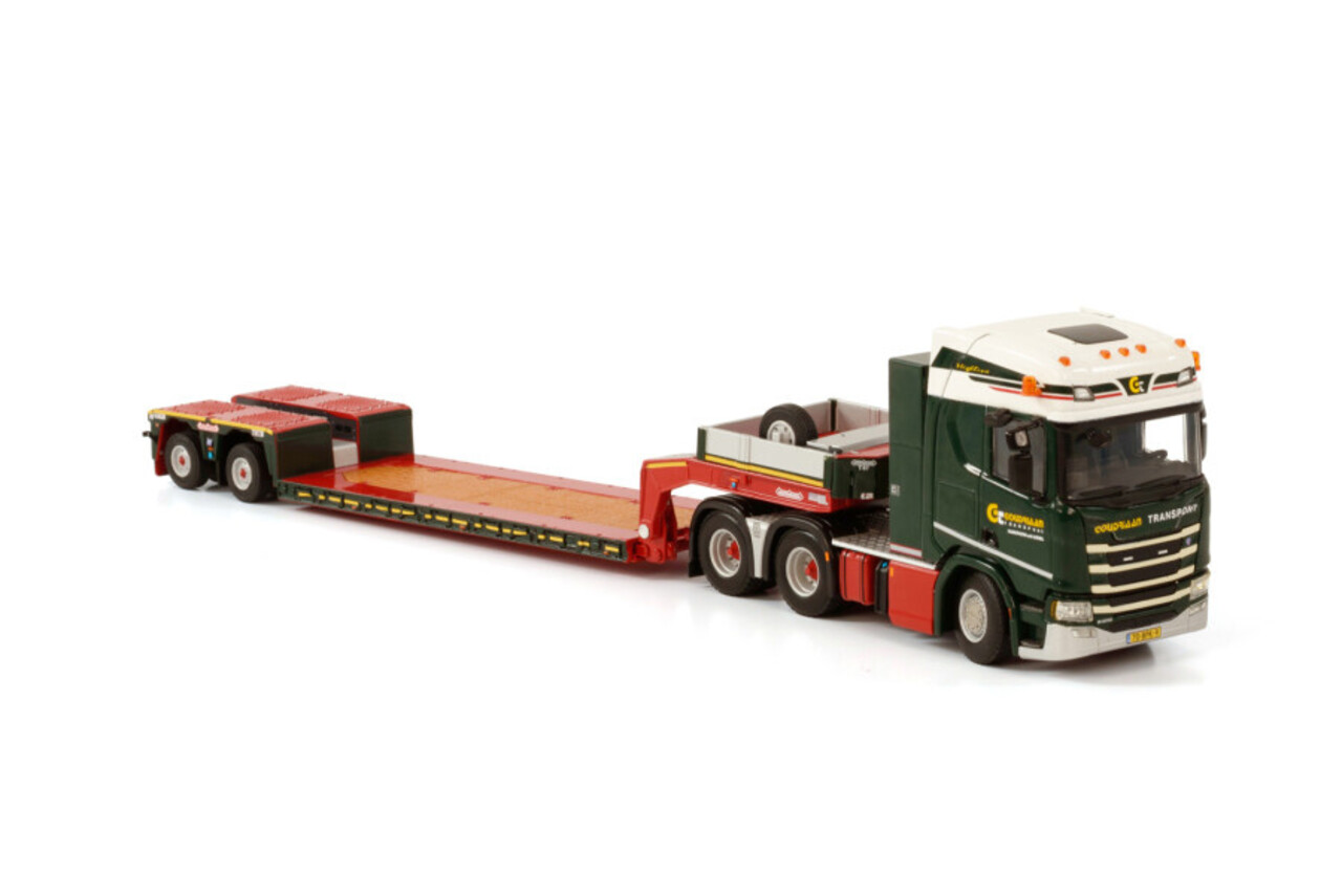 Scania Scania R Highline CR20H 6x4 + Euro Low Loader 2 Axle 'Goudriaan' - 1:50 - WSI Models Scania Scania R Highline CR20H 6x4 + Euro Low Loader 2 Axle 'Goudriaan' - 1:50 - WSI Models