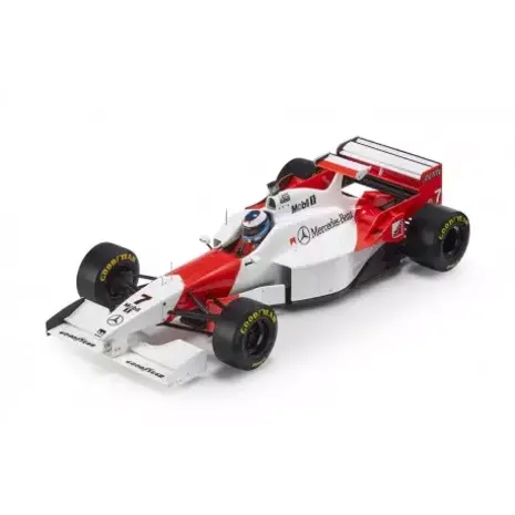Formule 1 McLaren MP4/11 3.0L V10 #7 Team Mercedes Central Wing 6th GP Monaco 1996 + Pilot Figure Mika Hakkinen - 1:18 - GP Replicas