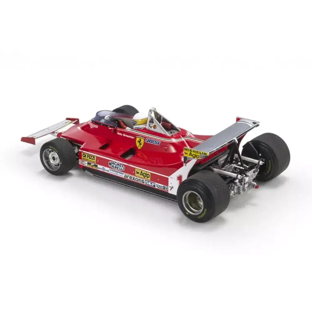 Formule 1 Ferrari 312 T5 #1 GP Monaco 1980 + Pilote Figure Jody Scheckter - 1:18 - GP Replicas Formule 1 Ferrari 312 T5 #1 GP Monaco 1980 + Pilote Figure Jody Scheckter - 1:18 - GP Replicas