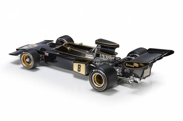 Formule 1 Lotus 72D #8 John Player Team Lotus Winner GP UK Brands Hatch World Champion 1972 Emerson Fittipaldi - 1:18 - GP Replicas Formule 1 Lotus 72D #8 John Player Team Lotus Winner GP UK Brands Hatch World Champion 1972 Emerson Fittipaldi - 1:18 - GP Replicas