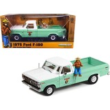 Ford Ford F-100 1975 + Smokey Bear Figure - 1:18 - Greenlight Ford Ford F-100 1975 + Smokey Bear Figure - 1:18 - Greenlight