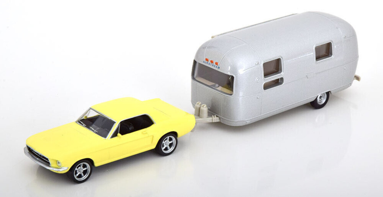 Ford Ford Mustang 1968 + Airstream Caravan - 1:43 - Norev Ford Ford Mustang 1968 + Airstream Caravan - 1:43 - Norev