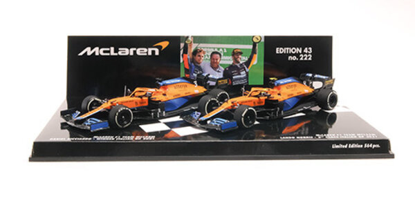 Formule 1 McLaren F1 Team MCL35M Ricciardo/Norris Italian GP 2021 - 1:43 - Minichamps