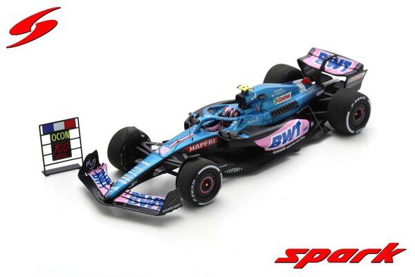 Formule 1 Alpine A522 #31 BWT Alpine F1 Team 5th GP Austria 2022 + Pit Board (100th Race Esteban Ocon)  - 1:43 - Spark