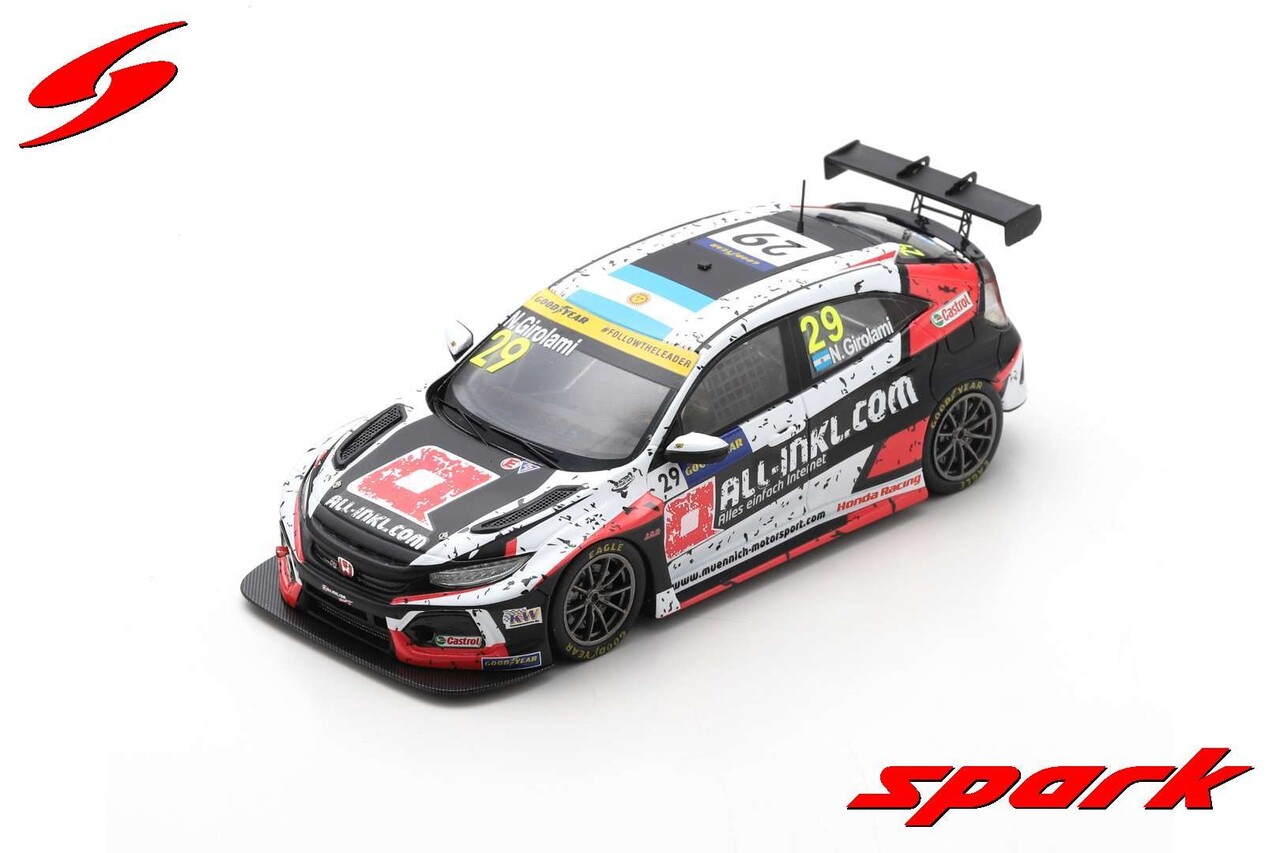 Honda Honda Civic Type R TCR #29 ALL-INKL.COM Münnich Motorsport Winner Race 1 WTCR Zolder 2020 - 1:43 - Spark