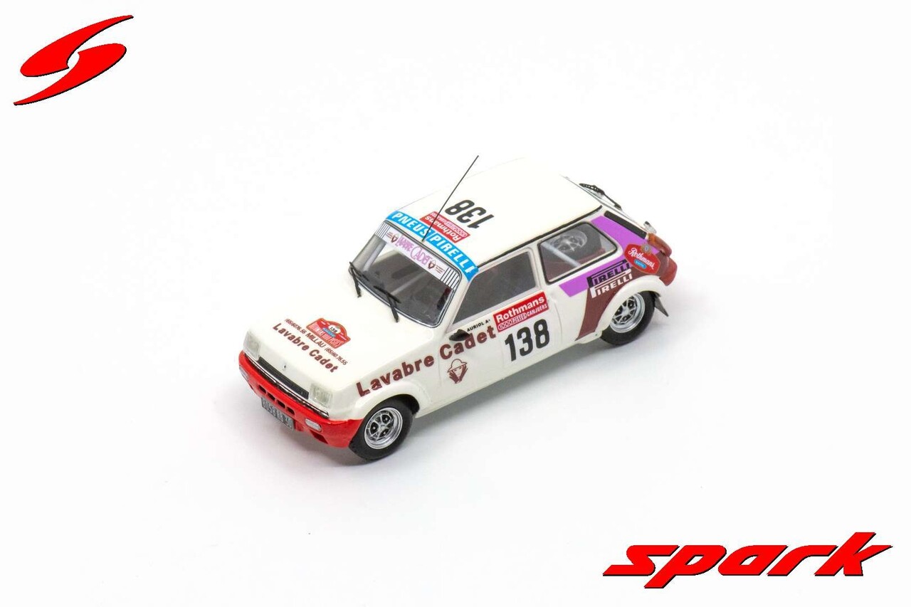 Renault Renault 5 Alpine GR.2 #138 1000 Pistes de Canjuers 1983 - 1:43 - Spark Renault Renault 5 Alpine GR.2 #138 1000 Pistes de Canjuers 1983 - 1:43 - Spark