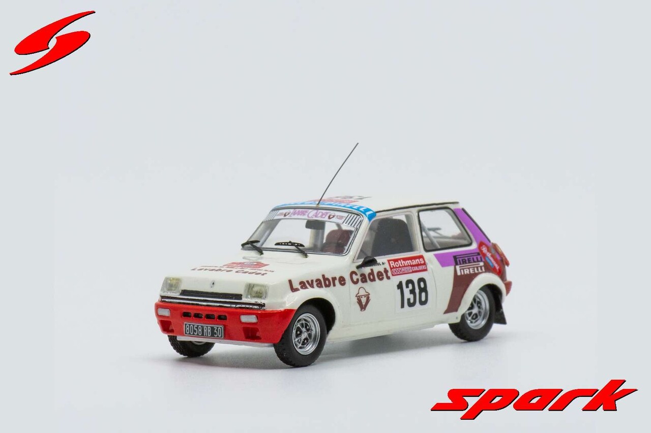 Renault Renault 5 Alpine GR.2 #138 1000 Pistes de Canjuers 1983 - 1:43 - Spark Renault Renault 5 Alpine GR.2 #138 1000 Pistes de Canjuers 1983 - 1:43 - Spark