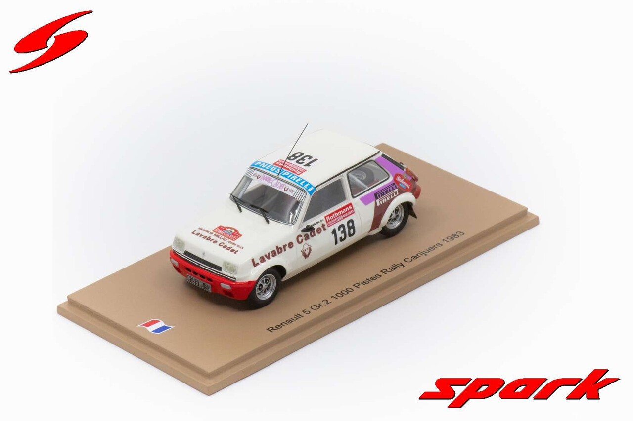 Renault Renault 5 Alpine GR.2 #138 1000 Pistes de Canjuers 1983 - 1:43 - Spark Renault Renault 5 Alpine GR.2 #138 1000 Pistes de Canjuers 1983 - 1:43 - Spark