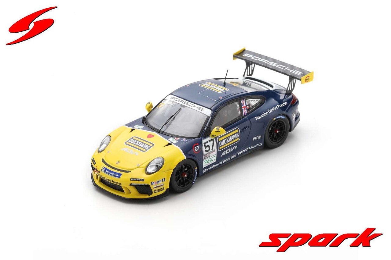 Porsche Porsche 911 GT3 Cup #57 Porsche Carrera Cup Great Britain Champion 2021 - 1:43  - Spark Porsche Porsche 911 GT3 Cup #57 Porsche Carrera Cup Great Britain Champion 2021 - 1:43  - Spark