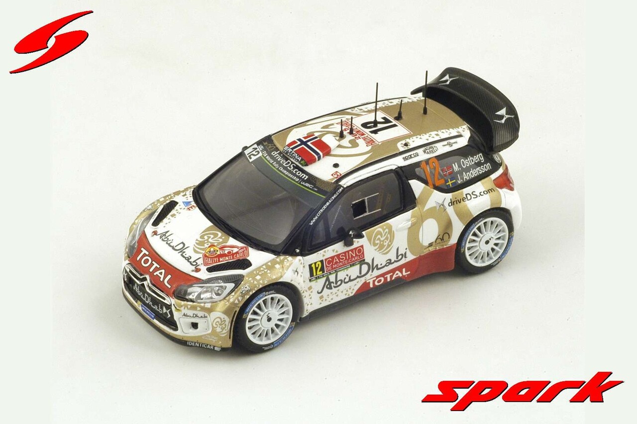 Citroen Citroen DS3 WRC #12 4th Monte Carlo 2015 Citroën Total Abu Dhabi WRT - 1:43 - Spark