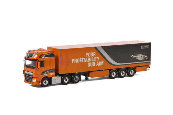 Daf DAF XF Super Space Cab 6x2 Twin Steer + Box Trailer 3 Axle - 1:50 - WSI Models Daf DAF XF Super Space Cab 6x2 Twin Steer + Box Trailer 3 Axle - 1:50 - WSI Models