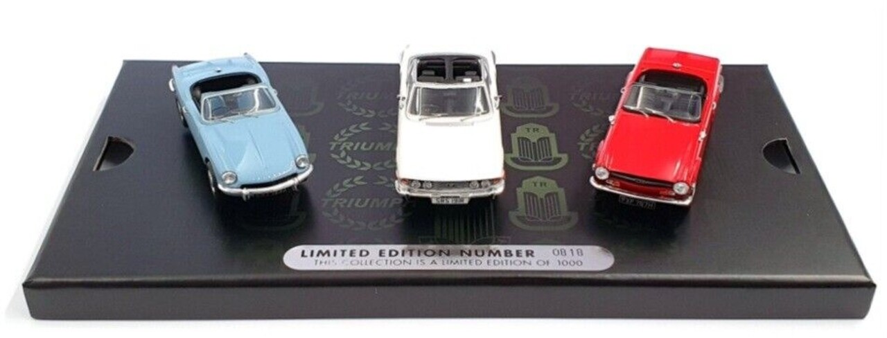 Triumph Triumph Box Set 3x: Spitfire MKIII 1962 + Stag MKII 1955 + TR6 1960 - 1:43 - Corgi