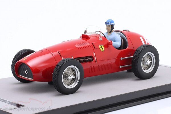 Ferrari Ferrari 500 F2 #15 Winner GP Great Britain 1952 + Driver - 1:18 - Tecnomodel Mythos Ferrari Ferrari 500 F2 #15 Winner GP Great Britain 1952 + Driver - 1:18 - Tecnomodel Mythos