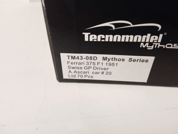 Formule 1 Ferrari 375 F1 #20 GP Switzerland 1951 - 1:43 - Tecnomodel Mythos