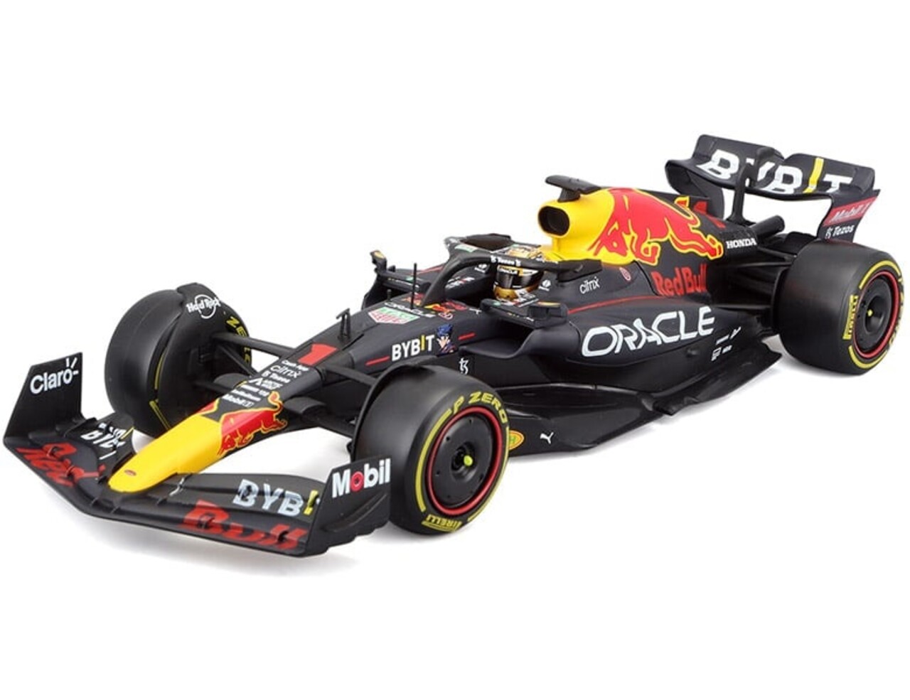 Formule 1 Red Bull RB18 Team Oracle Red Bull Racing #1 World Champion Season 2022 Max Verstappen + Pilot - 1:24 - Bburago