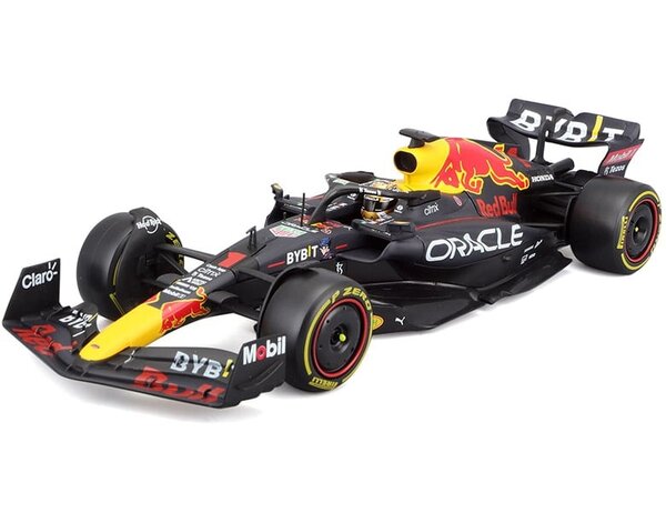 Formule 1 Red Bull RB18 Team Oracle Red Bull Racing #1 World Champion Season 2022 Max Verstappen + Pilot - 1:24 - Bburago