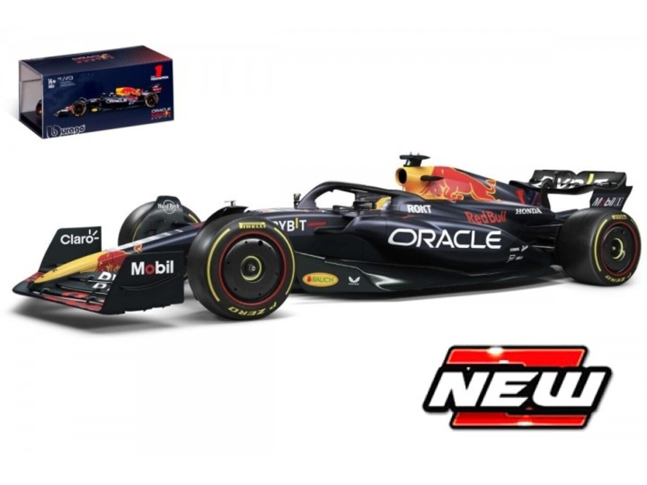 Formule 1 Red Bull F1 RB19 #1 Team Oracle Red Bull Racing World Champion Winner GP Miami 2023 (M.Verstappen) + Pilot + Showcase - 1:43 - Bburago Formule 1 Red Bull F1 RB19 #1 Team Oracle Red Bull Racing World Champion Winner GP Miami 2023 (M.Verstappen) + Pilot + Showcase - 1:43 - Bburago