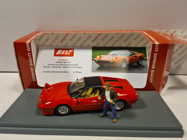 Ferrari Ferrari 308 GTS 1977 Personal Car Gilles Villeneuve + Figure - 1:43 - Best Model Ferrari Ferrari 308 GTS 1977 Personal Car Gilles Villeneuve + Figure - 1:43 - Best Model