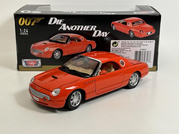 Ford Ford Thunderbird Hardtop 'James Bond - Die Ánother Day' 2002 - 1:24 - Motor Max Ford Ford Thunderbird Hardtop 'James Bond - Die Ánother Day' 2002 - 1:24 - Motor Max