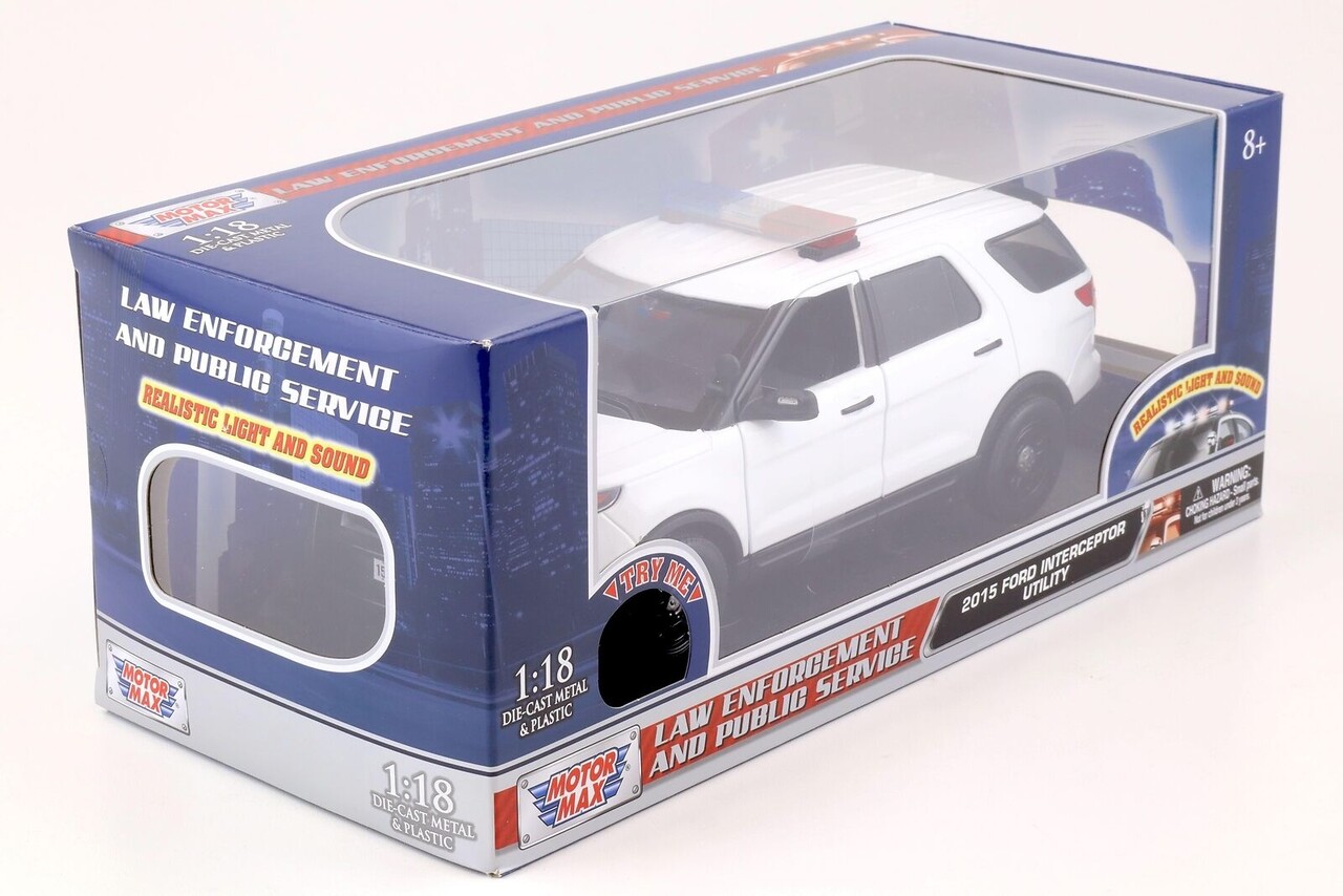 Ford Ford Police Interceptor Utility + Light Bar + Siren 2015 - 1:18 - Motor Max Ford Ford Police Interceptor Utility + Light Bar + Siren 2015 - 1:18 - Motor Max