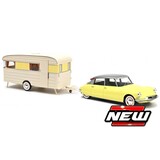 Citroen Citroën DS 19 + Caravane Digue Panoramic 1960 - 1:18 - Norev