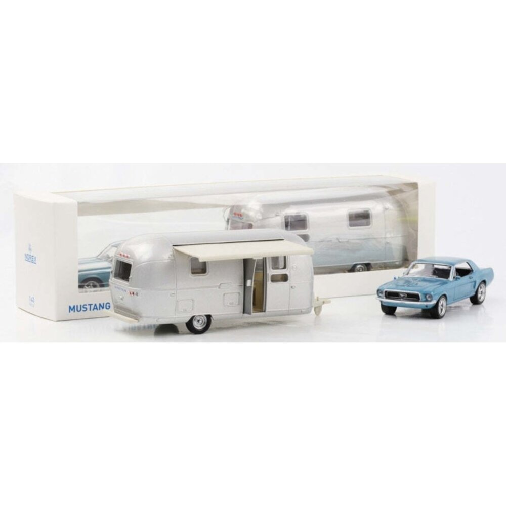 Ford Ford Mustang + Airstream Caravan 1968 - 1:43 - Norev Ford Ford Mustang + Airstream Caravan 1968 - 1:43 - Norev