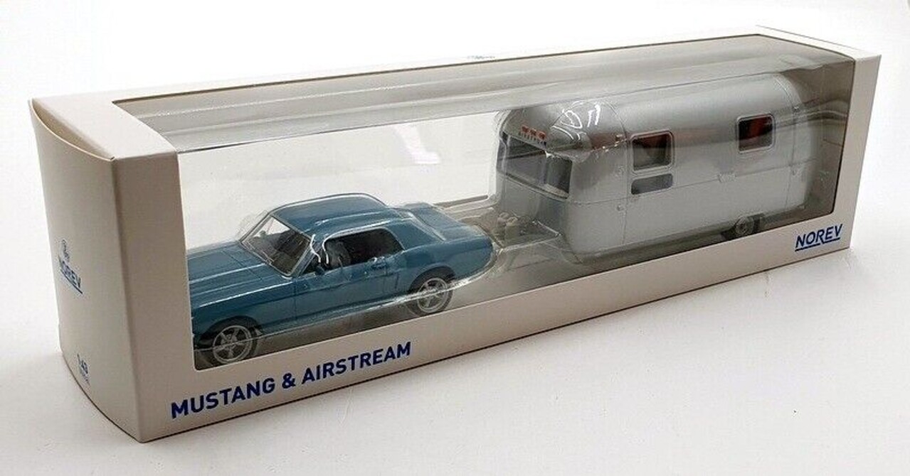 Ford Ford Mustang + Airstream Caravan 1968 - 1:43 - Norev Ford Ford Mustang + Airstream Caravan 1968 - 1:43 - Norev