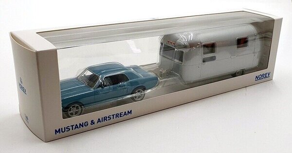 Ford Ford Mustang + Airstream Caravan 1968 - 1:43 - Norev Ford Ford Mustang + Airstream Caravan 1968 - 1:43 - Norev