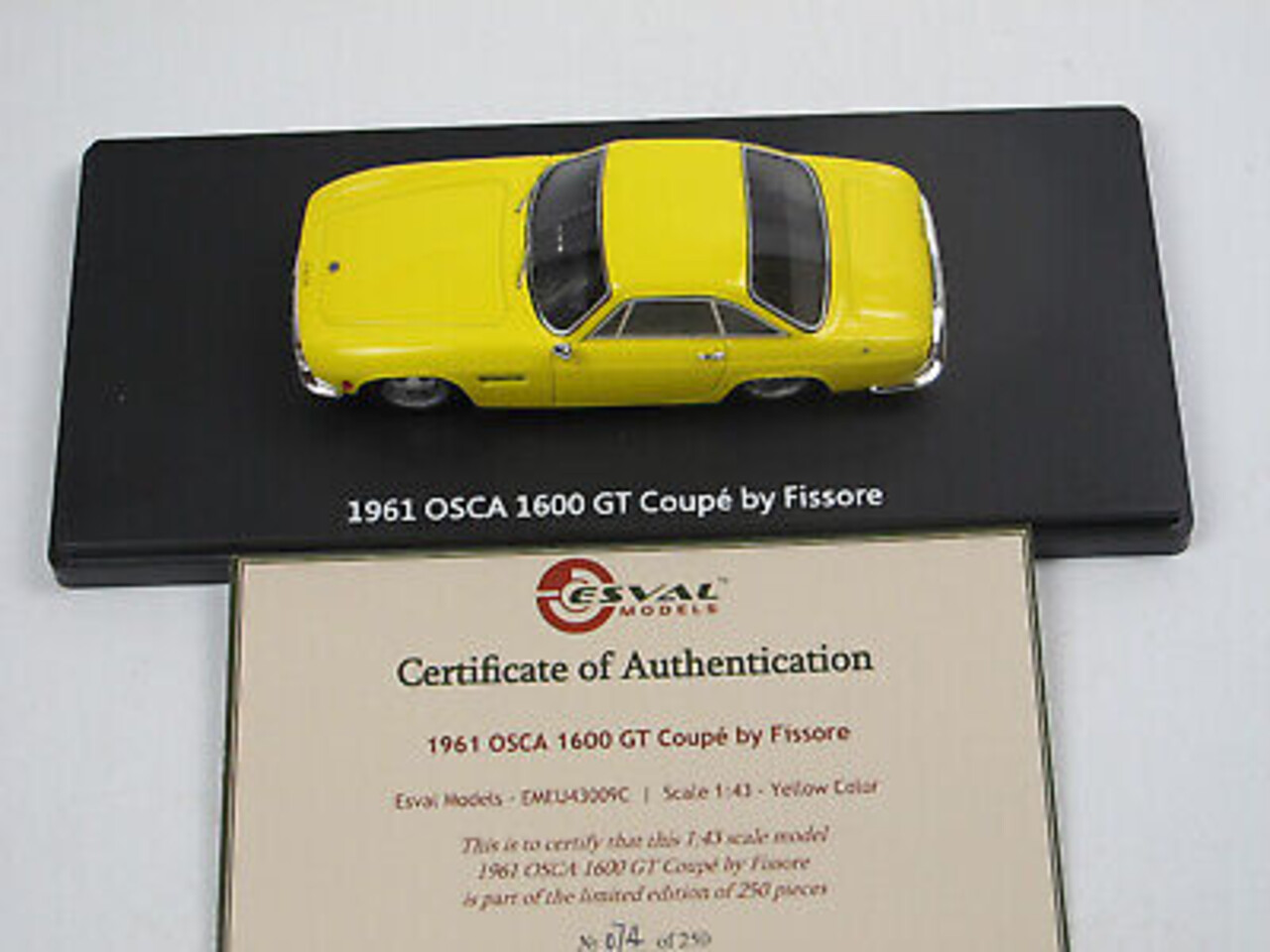 Osca Osca 1600GT Coupe Fissore 1961 - 1:43 - Esval Models Osca Osca 1600GT Coupe Fissore 1961 - 1:43 - Esval Models