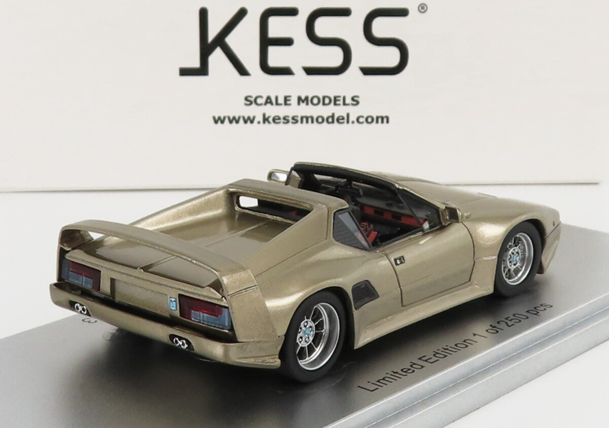 Modellino De Tomaso Pantera SI Targa 1993 – KESS-MODEL Scala 1:43 – Oro Metallizzato – Nuovo