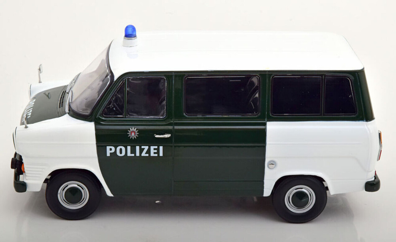 Ford Ford Transit MK I Minibus Hamburg Polizei 1965 - 1:18 - KK Scale Ford Ford Transit MK I Minibus Hamburg Polizei 1965 - 1:18 - KK Scale