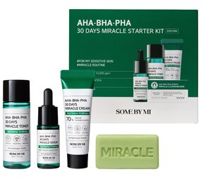 Some by Mi Some By Mi - AHA BHA PHA 30 Days Miracle Starter Kit (Cleansing Bar, Toner, Serum, Cream) Some by Mi Some By Mi - AHA BHA PHA 30 Days Miracle Starter Kit (Cleansing Bar, Toner, Serum, Cream)