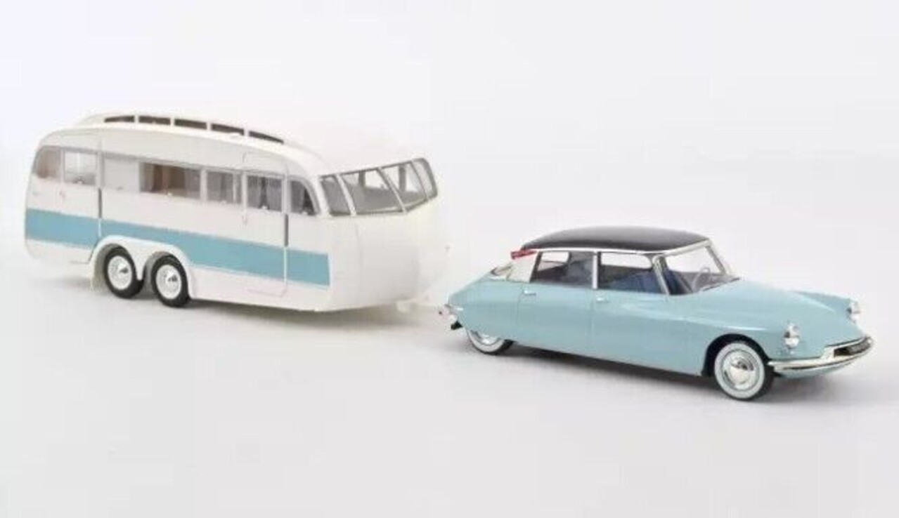Citroen Citroën DS 19 1959 + Hénon Caravan - 1:18 - Norev