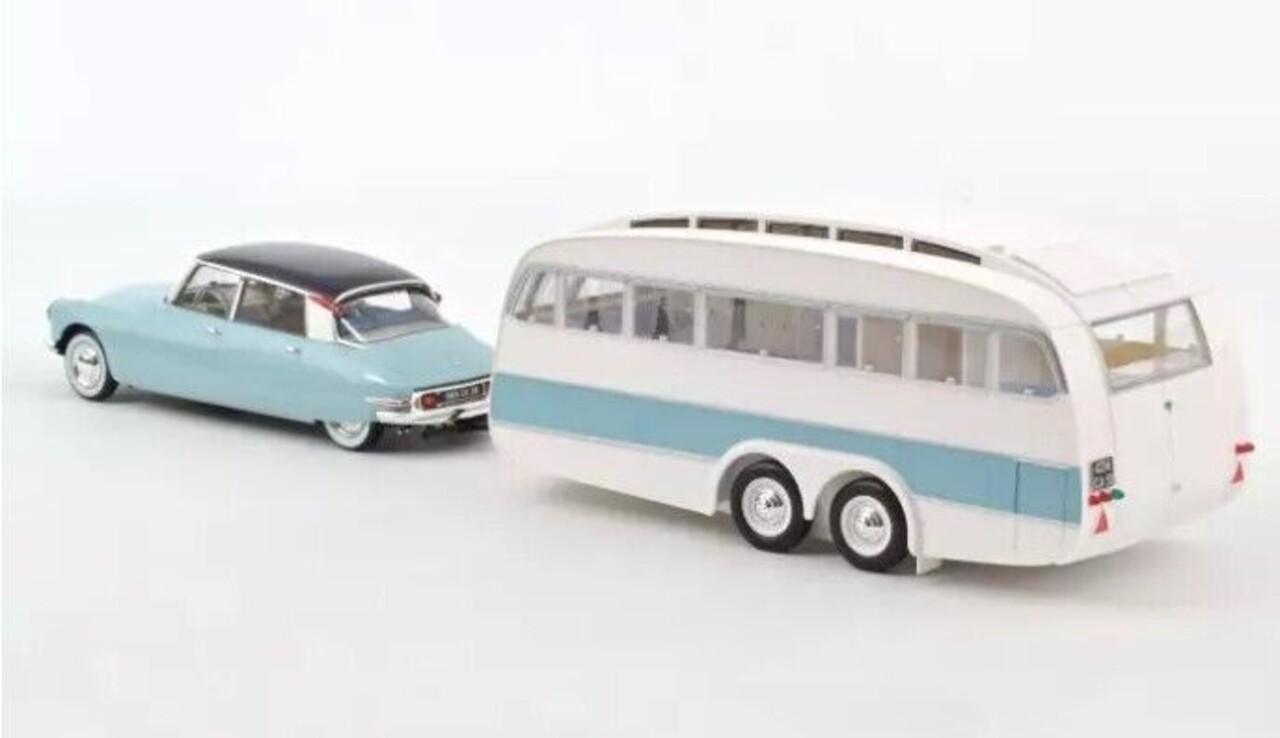 Citroen Citroën DS 19 1959 + Hénon Caravan - 1:18 - Norev