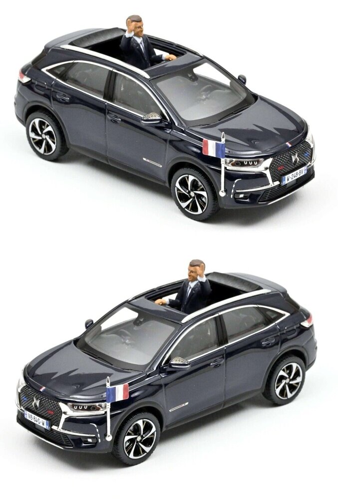 DS DS7 Crossback Presidential Car (Emmanuel Macron) 2017 + Figure - 1:43 - Norev