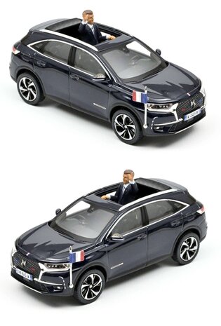 DS DS7 Crossback Presidential Car (Emmanuel Macron) 2017 + Figure - 1:43 - Norev