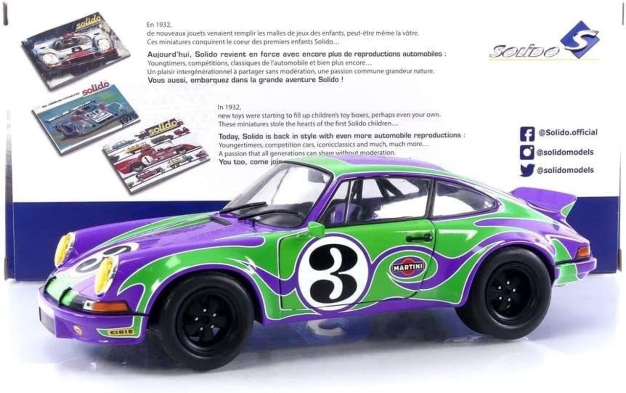 Porsche Porsche 911 RSR #3 Hippy Tribute 1973 - 1:18 - Solido Porsche Porsche 911 RSR #3 Hippy Tribute 1973 - 1:18 - Solido