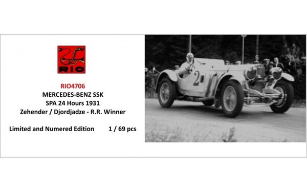 Mercedes-Benz Mercedes-Benz SSK #2 Winner 24H Spa 1931 - 1:43 - Rio