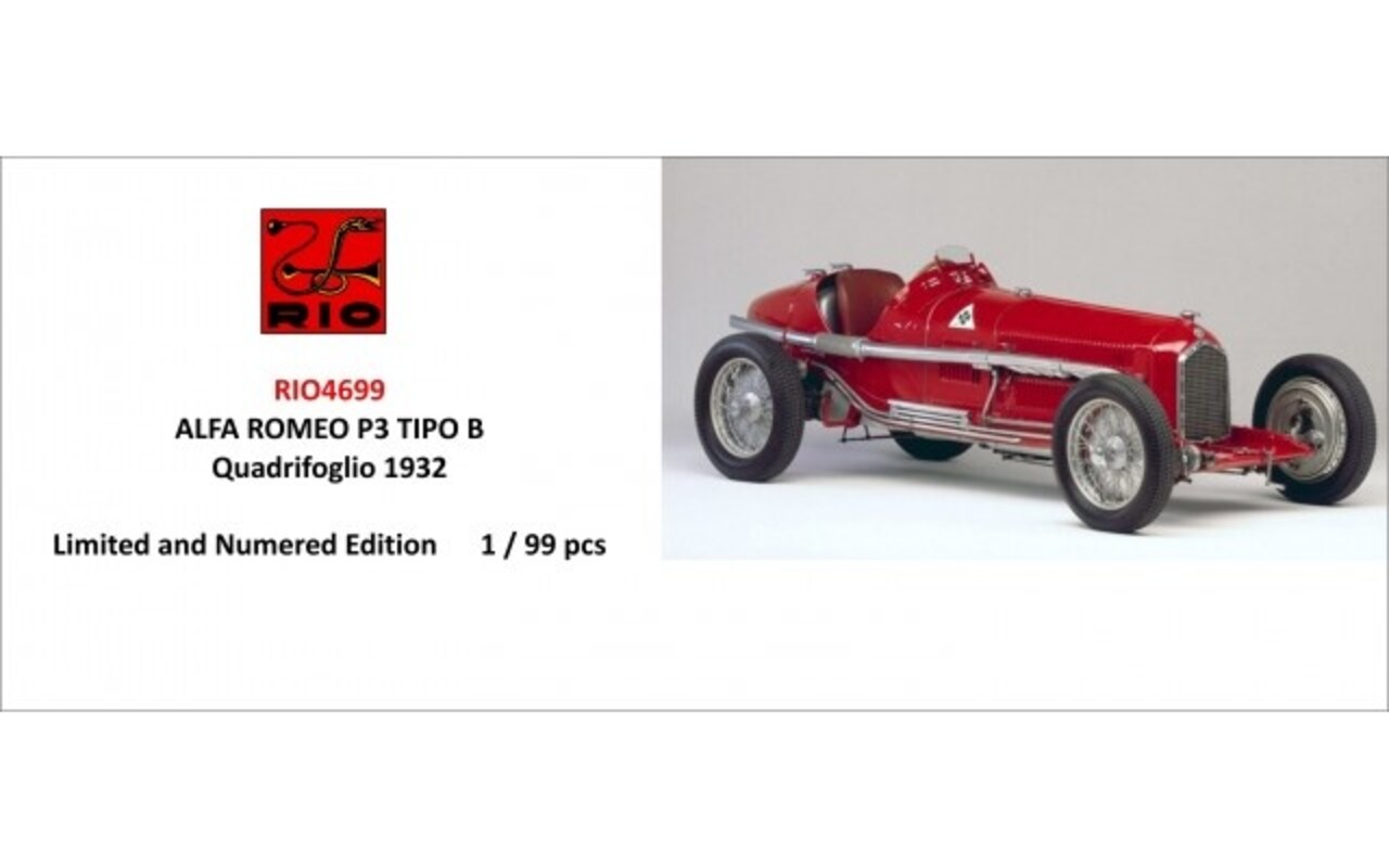 Formule 1 Alfa Romeo F1 Typo B Quadrifoglio 1932 - 1:43 - Rio