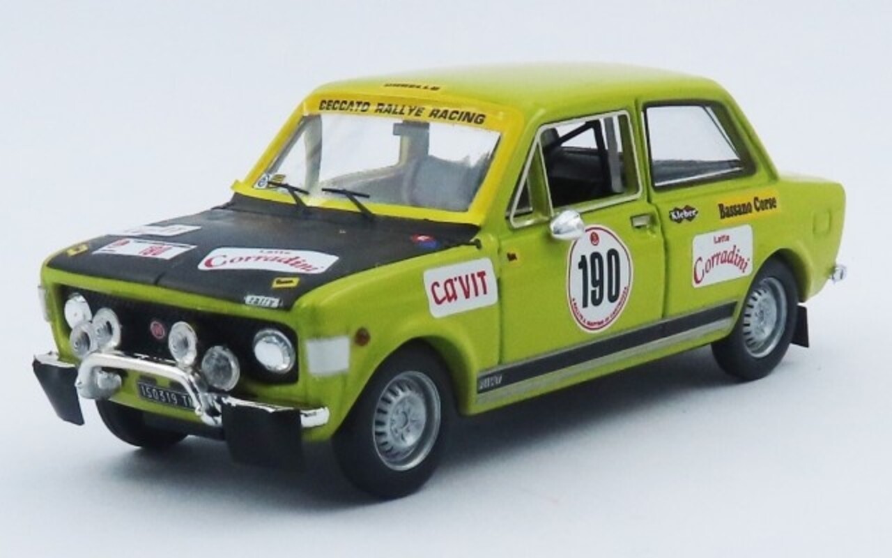 Fiat Fiat 128 Gr.1 #190 Team Ceccato Rally Racing Rally San Martino di Castrozza (I) 1972 - 1:43 - Rio Fiat Fiat 128 Gr.1 #190 Team Ceccato Rally Racing Rally San Martino di Castrozza (I) 1972 - 1:43 - Rio
