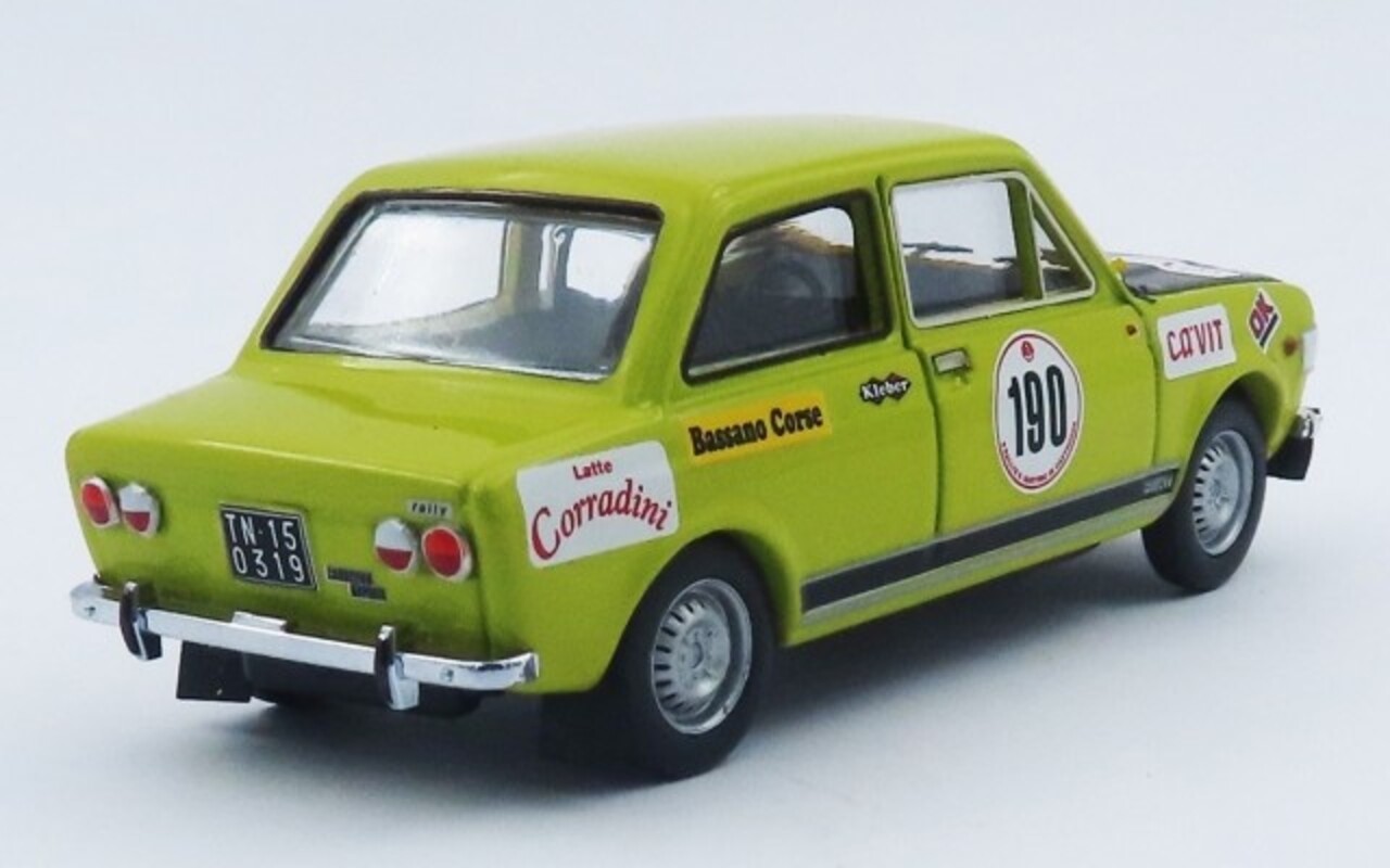 Fiat Fiat 128 Gr.1 #190 Team Ceccato Rally Racing Rally San Martino di Castrozza (I) 1972 - 1:43 - Rio Fiat Fiat 128 Gr.1 #190 Team Ceccato Rally Racing Rally San Martino di Castrozza (I) 1972 - 1:43 - Rio